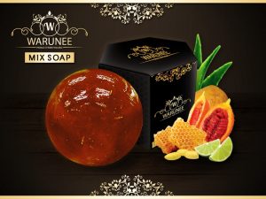 สบู่สมุนไพรธรรมชาติ Warunee Beauty - ( Ball 100G. - Mix Soap )